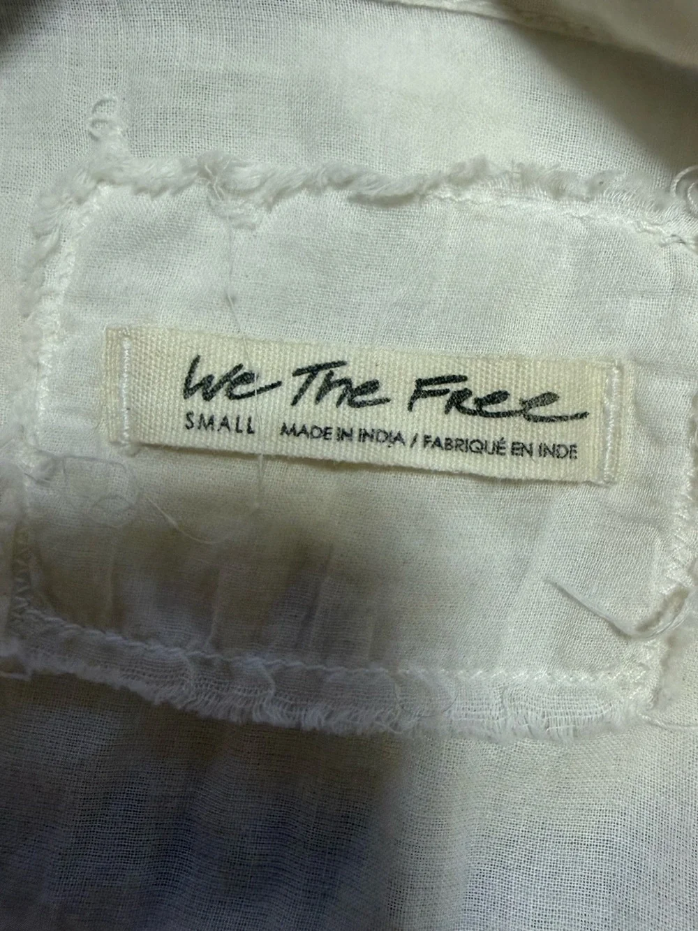 FREE PEOPLE | we the free | White Ruffled V-Neck Blouse - Picture 13 of 13